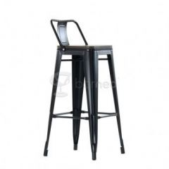 Барный стул N-238 Tolix Wood style Черный в Сысерти - sysert.mebel24.online | фото