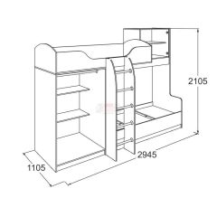 Детская Омега-18 (модульная) в Сысерти - sysert.mebel24.online | фото 4