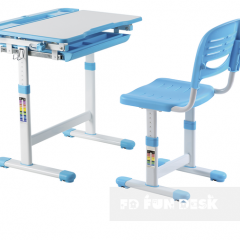 Комплект парта + стул трансформеры Cantare Blue в Сысерти - sysert.mebel24.online | фото 1