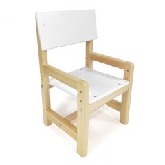Детский растущий комплект стол и два стула  Я САМ "Лофт" (Белый, Сосна) в Сысерти - sysert.mebel24.online | фото 6