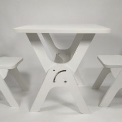 Детский растущий стол-парта и два стула Я САМ "Умка-Дуо" (Белый) в Сысерти - sysert.mebel24.online | фото