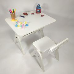 Детский растущий стол-парта и стул Я САМ "Умка" (Белый) в Сысерти - sysert.mebel24.online | фото 7
