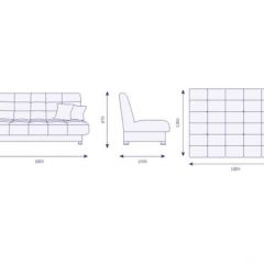 Диван Идальго Savana Plus Сoral с подушками в Сысерти - sysert.mebel24.online | фото 2