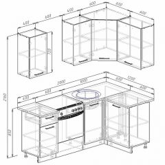 Кухонный гарнитур угловой Графика 2000х1200 (Стол. 26мм) в Сысерти - sysert.mebel24.online | фото 2