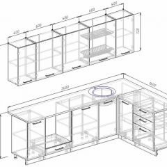 Кухонный гарнитур угловой Графика 2600х1600 (Стол. 26мм) в Сысерти - sysert.mebel24.online | фото 2