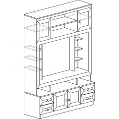 Гостиная Инна 4 Денвер темный в Сысерти - sysert.mebel24.online | фото 3