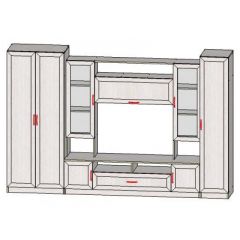 Гостиная ПРАГА-1 Анкор белый в Сысерти - sysert.mebel24.online | фото 2