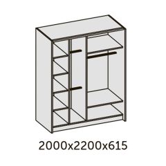 ИННЭС-5 Шкаф-купе 2-х дв. 2000 (2дв. Ф1 - венге) в Сысерти - sysert.mebel24.online | фото 3