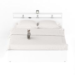 Камелия Кровать 1800, цвет белый, ШхГхВ 183,5х217х78,2 см., сп.м. 1800х2000 мм., без матраса, основание есть в Сысерти - sysert.mebel24.online | фото 2