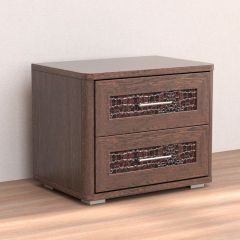 Кэт-4 Тумба 2 ящ (МДФ Венге/Экокожа Caiman коричневый) в Сысерти - sysert.mebel24.online | фото