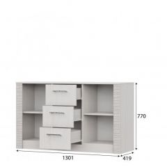 ГАММА 20 Комод 3 ящика 2-х створчатый Серия №4 в Сысерти - sysert.mebel24.online | фото 2