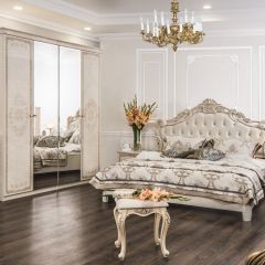 Комод 4 ящика с Зеркалом ППУ (крем) коллекция Патрисия в Сысерти - sysert.mebel24.online | фото 5