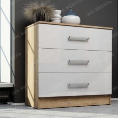 Комод Адель (дуб вотан/белый глянец) в Сысерти - sysert.mebel24.online | фото