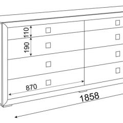 Комод большой Глэдис М27 (ЯШС/Белый) в Сысерти - sysert.mebel24.online | фото 2