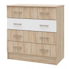 БЕАТРИС Комод К800 (Дуб Сонома светлый/Белый глянец) в Сысерти - sysert.mebel24.online | фото