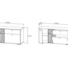 ЛАНС Комод К101 (дуб бунратти/белый) в Сысерти - sysert.mebel24.online | фото 2