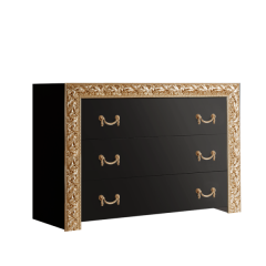 Комод Тиффани Premium черная/золото (ТФКМ-1(П) в Сысерти - sysert.mebel24.online | фото