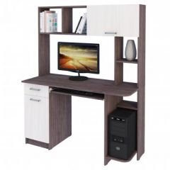Компьютерный стол №14 (Анкор белый/Анкор темный) в Сысерти - sysert.mebel24.online | фото 2