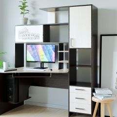 Компьютерный стол КЛ №6.0 левый (Венге/Дуб молочный) в Сысерти - sysert.mebel24.online | фото 2