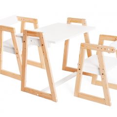 Комплект детской мебели стол и  два стула Я САМ "Лофт-Дуо" (Белый) в Сысерти - sysert.mebel24.online | фото 2