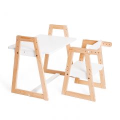 Комплект детской мебели стол и  два стула Я САМ "Лофт-Дуо" (Белый) в Сысерти - sysert.mebel24.online | фото 7