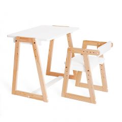 Комплект детской мебели стол и  два стула Я САМ "Лофт-Дуо" (Белый) в Сысерти - sysert.mebel24.online | фото 8