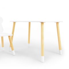 Комплект детской мебели стол и стул Корона (Белый/Белый/Береза) в Сысерти - sysert.mebel24.online | фото 2