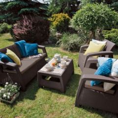 Комплект мебели Корфу сет (Corfu set) коричневый - серо-бежевый * в Сысерти - sysert.mebel24.online | фото 2