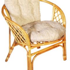 Кресло Багама, подушки светлые обычные шенил (Мёд) в Сысерти - sysert.mebel24.online | фото 1