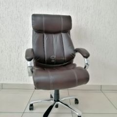 Кресло Barneo K-303 для руководителя (коричневая экокожа) в Сысерти - sysert.mebel24.online | фото