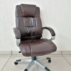 Кресло Barneo K-6 для руководителя (коричневая экокожа) в Сысерти - sysert.mebel24.online | фото