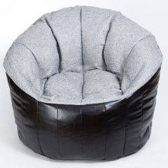 Кресло бескаркасное Релакс Люкс (Серый/Черный) в Сысерти - sysert.mebel24.online | фото 1
