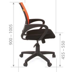 Кресло для оператора CHAIRMAN 696 black (ткань TW-11/сетка TW-05) в Сысерти - sysert.mebel24.online | фото 5