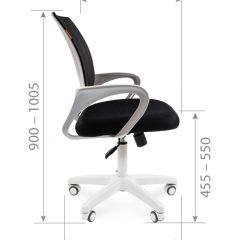 Кресло для оператора CHAIRMAN 696 white (ткань TW-10/сетка TW-05) в Сысерти - sysert.mebel24.online | фото 7