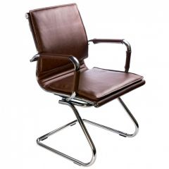 Кресло для посетителя Бюрократ CH-993-Low-V/Brown коричневый в Сысерти - sysert.mebel24.online | фото