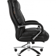 Кресло для руководителя CHAIRMAN 405 (Кожа) Черное в Сысерти - sysert.mebel24.online | фото 3