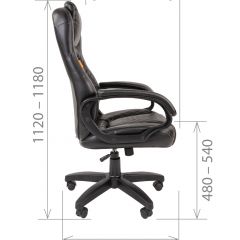 Кресло для руководителя  CHAIRMAN 432 (Экокожа черная) в Сысерти - sysert.mebel24.online | фото 5