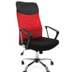 Кресло для руководителя CHAIRMAN 610 N (15-21 черный/сетка красный) в Сысерти - sysert.mebel24.online | фото