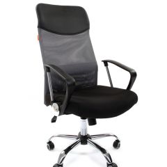 Кресло для руководителя CHAIRMAN 610 N(15-21 черный/сетка серый) в Сысерти - sysert.mebel24.online | фото