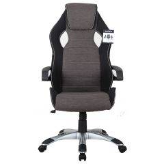 Кресло компьютерное BRABIX Techno GM-002 (ткань) черное/серое, вставки белые (531815) в Сысерти - sysert.mebel24.online | фото 3