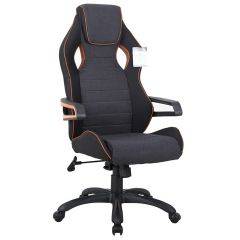 Кресло компьютерное BRABIX Techno Pro GM-003 (ткань черное/серое, вставки оранжевые) 531813 в Сысерти - sysert.mebel24.online | фото