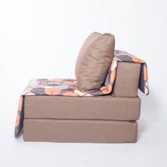 Кресло-кровать бескаркасное Харви (коричневый-геометрия браун) в Сысерти - sysert.mebel24.online | фото 2