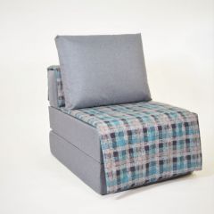 Кресло-кровать бескаркасное Харви (серый-квадро азур) в Сысерти - sysert.mebel24.online | фото