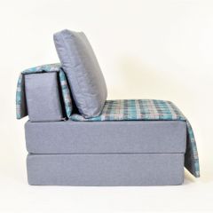 Кресло-кровать бескаркасное Харви (серый-квадро азур) в Сысерти - sysert.mebel24.online | фото 2