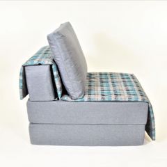 Кресло-кровать бескаркасное Харви (серый-квадро азур) в Сысерти - sysert.mebel24.online | фото 3