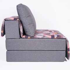 Кресло-кровать бескаркасное Харви (серый-сноу манго) в Сысерти - sysert.mebel24.online | фото 3
