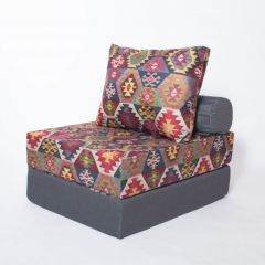Кресло-кровать-пуф бескаркасное Прайм (мехико серый-графит) в Сысерти - sysert.mebel24.online | фото 2