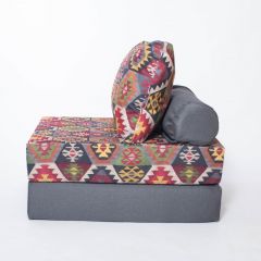 Кресло-кровать-пуф бескаркасное Прайм (мехико серый-графит) в Сысерти - sysert.mebel24.online | фото