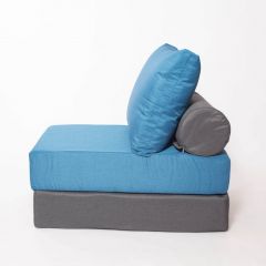 Кресло-кровать-пуф бескаркасное Прайм (синий-графит (Ф)) в Сысерти - sysert.mebel24.online | фото 2