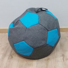 Кресло-мешок Мяч S (Savana Grey-Neo Azure) в Сысерти - sysert.mebel24.online | фото